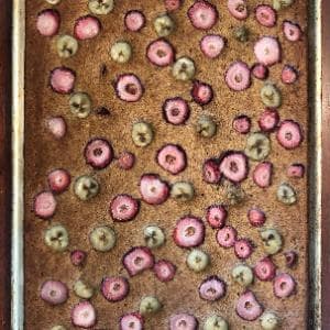 Bananas and Strawberries Sheetpancakes