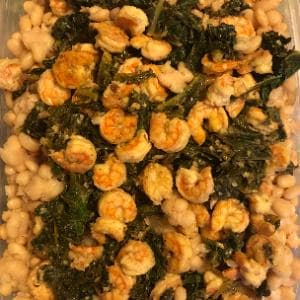 Lemon Garlic Shrimp Kale Bowls