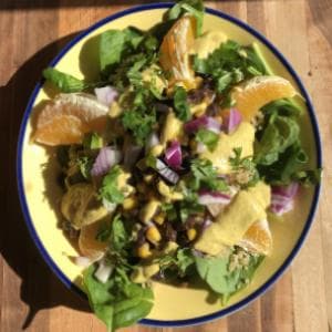 Quinoa and Black Bean Salad with Creamy Citrus Dressing