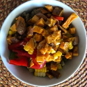 Southwestern Sweet Potato Lentil Bowl