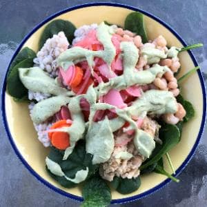 Lemony Hummus & White Bean Salad