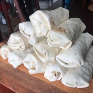 Veggie Burritos with Spicy Avocado Cream